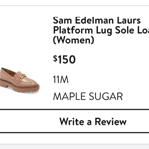 🛍️Sam Edelman Laurs Lug Sole Chunky Loafer Beige Maple Sugar Size 11 - Picture 12 of 12